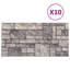 Panneaux muraux 19,7 po en fausse brique - paquet de 10-91464443
