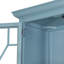 Armoire bleue française 39,4 x 18 x 83 po - Crédence de style moderne en mélange de style 45%, 35% solide, 10% verre, placage