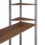 Lit mezzanine double en métal avec 2 tablettes et un bureau-1520512356