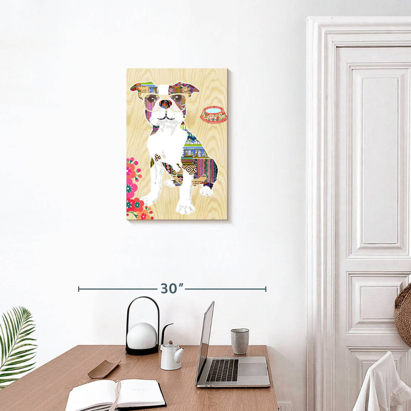 Collage Brampt Dog Pop Art, H 24 po x l 16 po