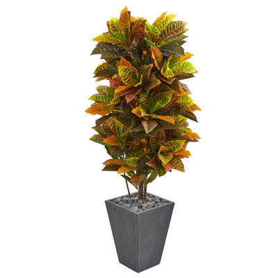 66'' Faux Foliage Plant in Ceramic Planter