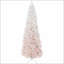 Sapin de Noël artificiel non éclairé 6 pi avec branches réalistes et base en acier, rose et blanc
