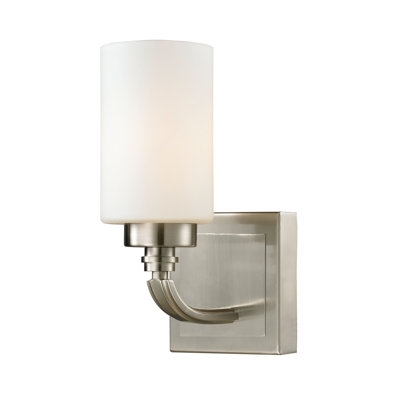 Applique murale 1 lumière de 10 po de hauteur Dawson - Nickel brossé