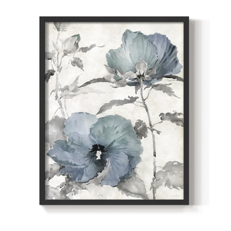 Cottage Blue I, reproduction encadrée - bois massif, Noir, noir, noir, noir, H 15 po x l 12 po
