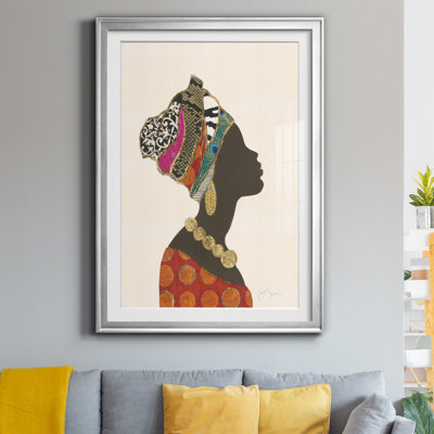 Silhouette de femme africaine I - reproduction de cadre photo sur papier