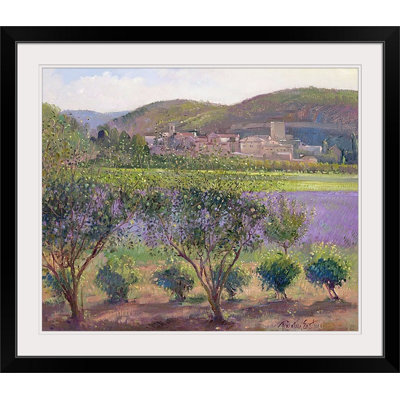 «Murguia Lavender Seen Through Quince Trees, Monclus» par Timothy Easton, reproduction d'art