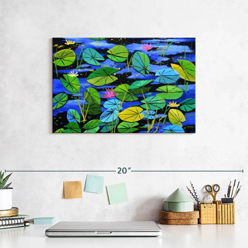 Harnek Pink Waterlilies, 8" H x 12" W