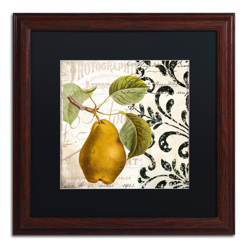 Jadaya «Les Fruits Jardin I», impression encadrée, H 16 po x l 16 po x P 0,5 po, Noir