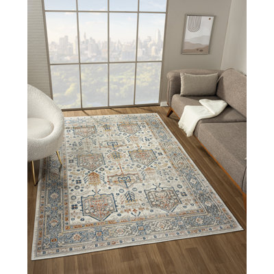 Tapis tribal à motif géométrique
