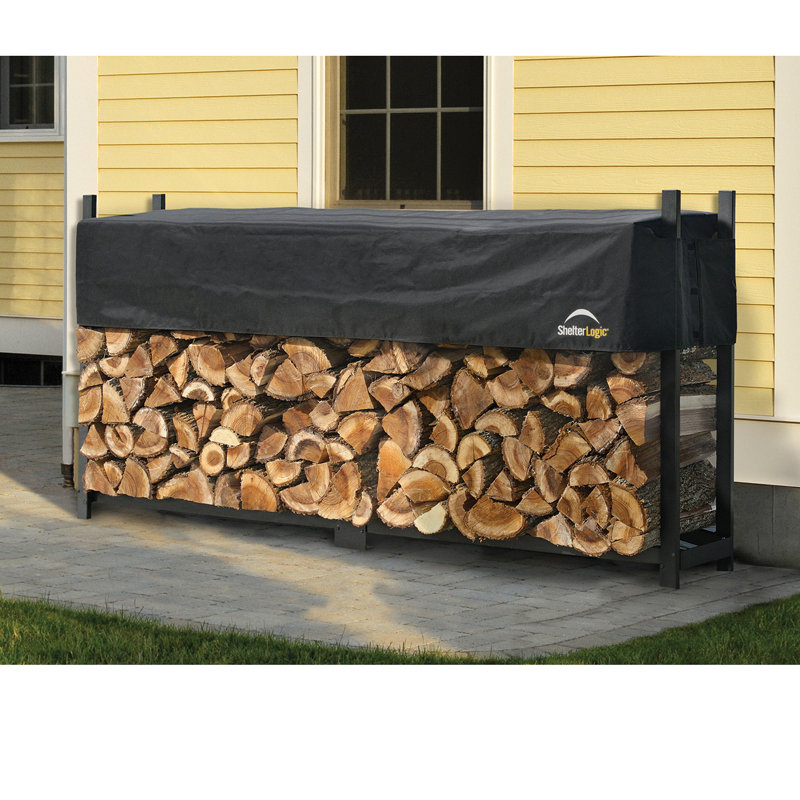 Ultra Duty Firewood Rack with Cover, 46.8" H x 93.8" W x 14.3" D