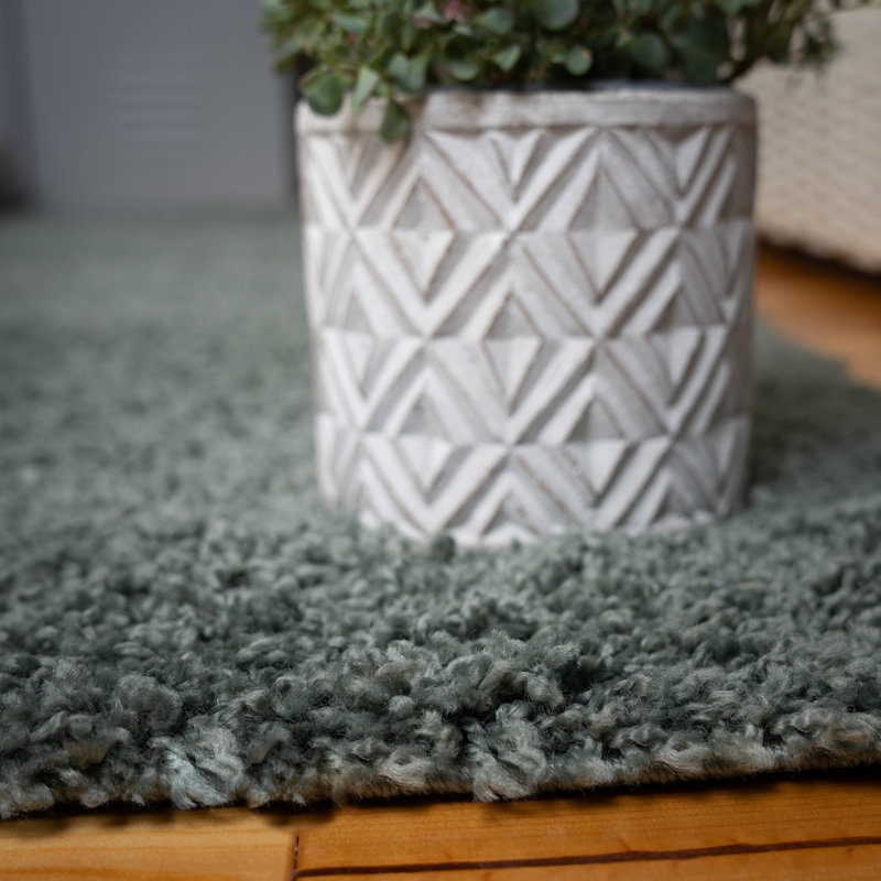 Twist Solid Colour Area Rug, Rectangular 160 x 230cm, Jade