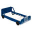 Lit plateforme simple avec roues bleues et structure solide - offre une base solide, une installation confortable et une expérience de sommeil