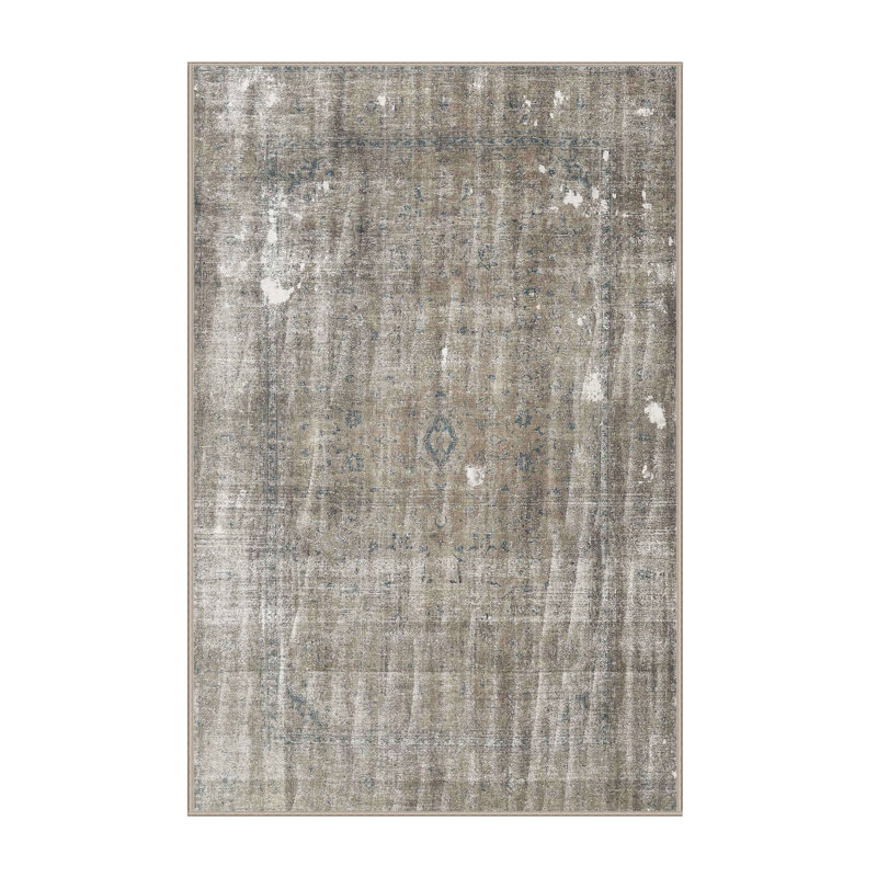 Tapis beige/gris traditionnel Lamonica, Rectangle 2 pi x 5 pi