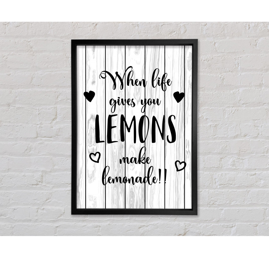 When Life Gives You Lemons 2 - Einzelner Bilderrahmen Typografie auf Leinwand