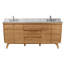 Coventry 72" Double Bathroom Vanity with Carrara Marble Top-1354702716