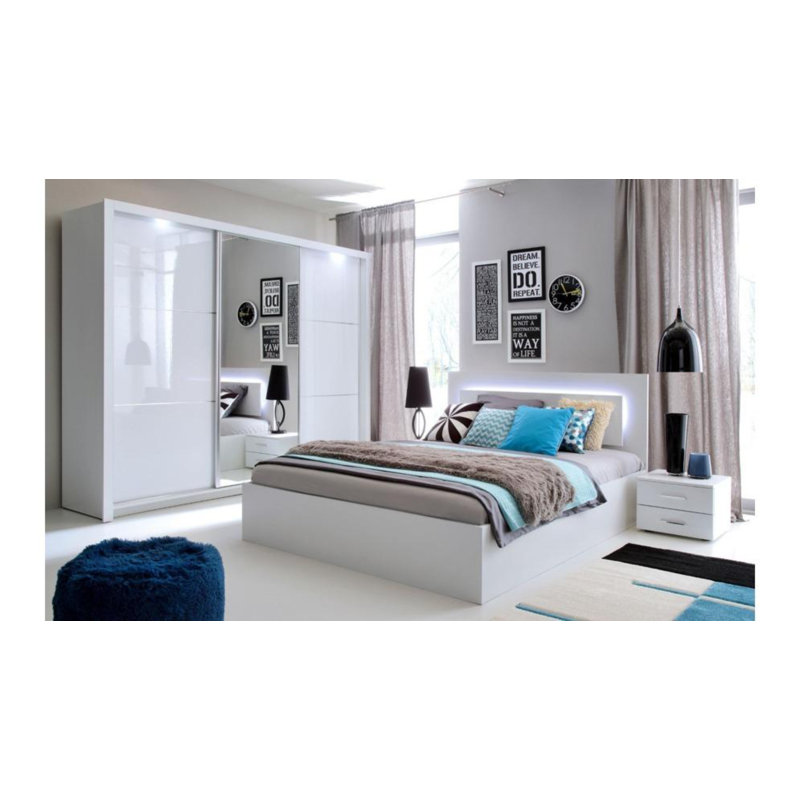 Dobby Wood Flat Wall Mirror