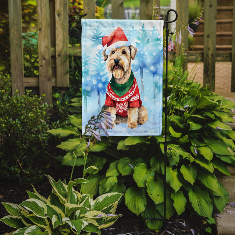 Double Sided Polyester Christmas, 15.5" H x 11.25" W