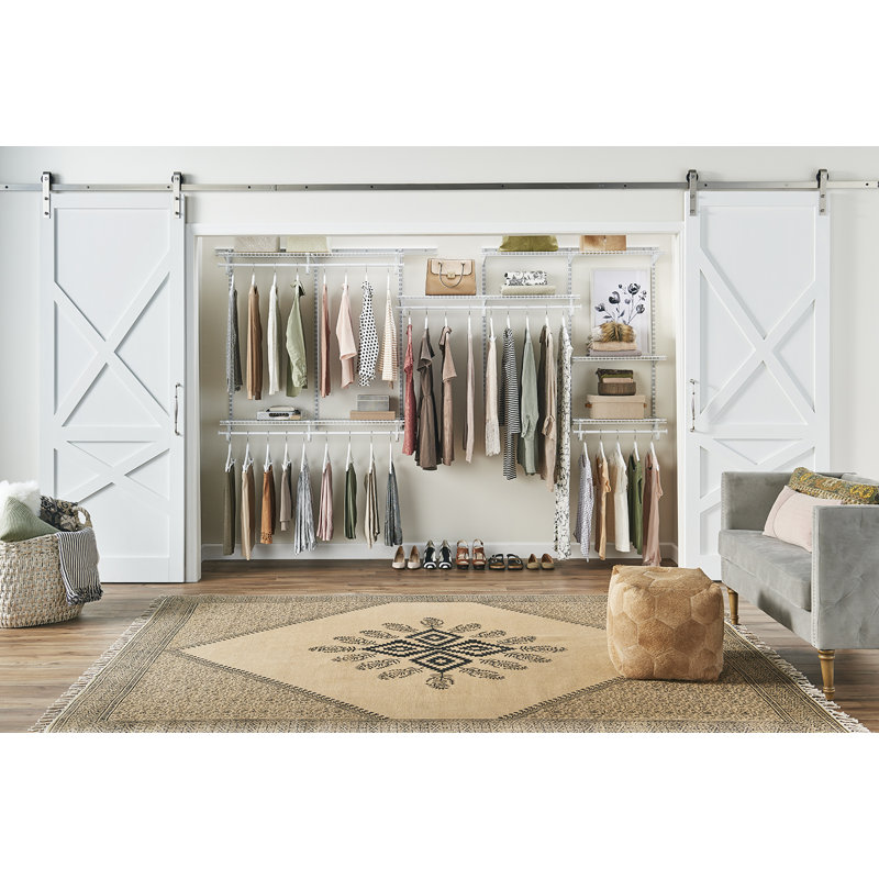 ShelfTrack 84" W - 120" W Closet System Starter Kit