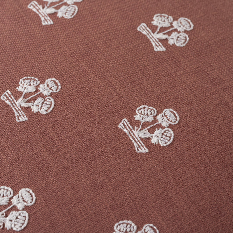 Housse et insert de coussin Hamachi, Plumes, Carré 16 po, Cinnabar Red Floral