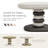 Jahmaal Curved Glossy Pedestal Side Table-1850944283