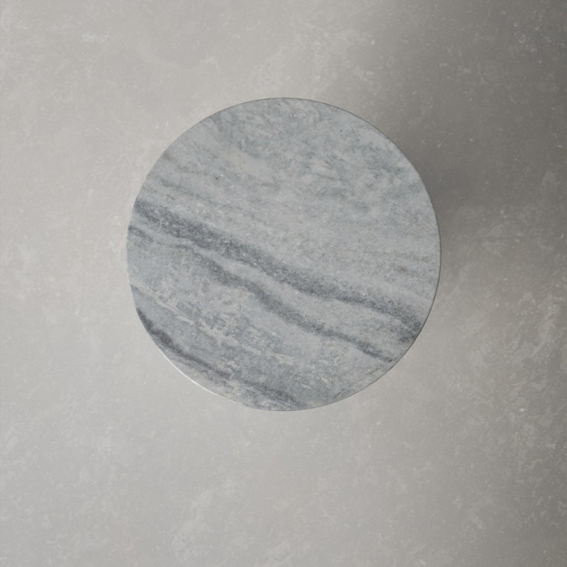 Daktari Marble Top End Table, Light Gray