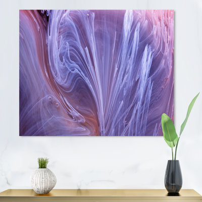 «Luxury Purple Swirl Flow Art», reproduction d'art sur toile encadrée