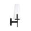 Applique murale en verre noir mat l 5 po x H 15,75 po-123843815