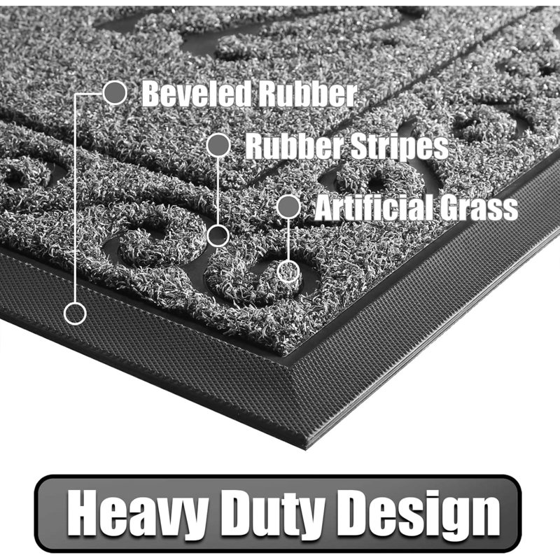 Solid Colour Polyester Kitchen Mat