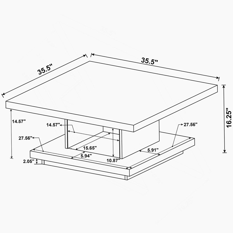 2-Piece Table, Square Coffee And End Table