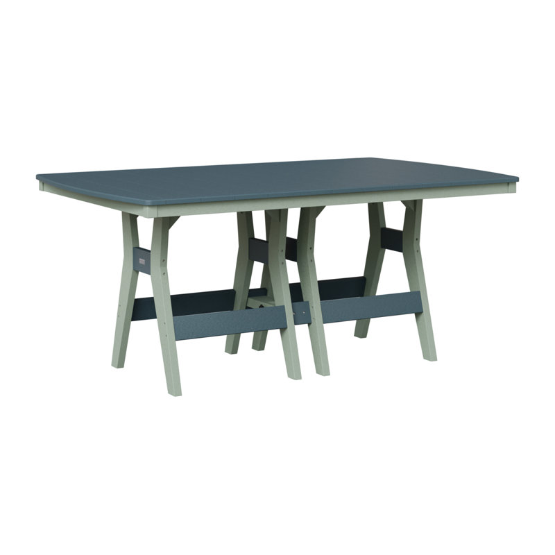 Harbor Outdoor Dining Table, Seafoam, 30.37" H x 72" W x 44" D, Slate