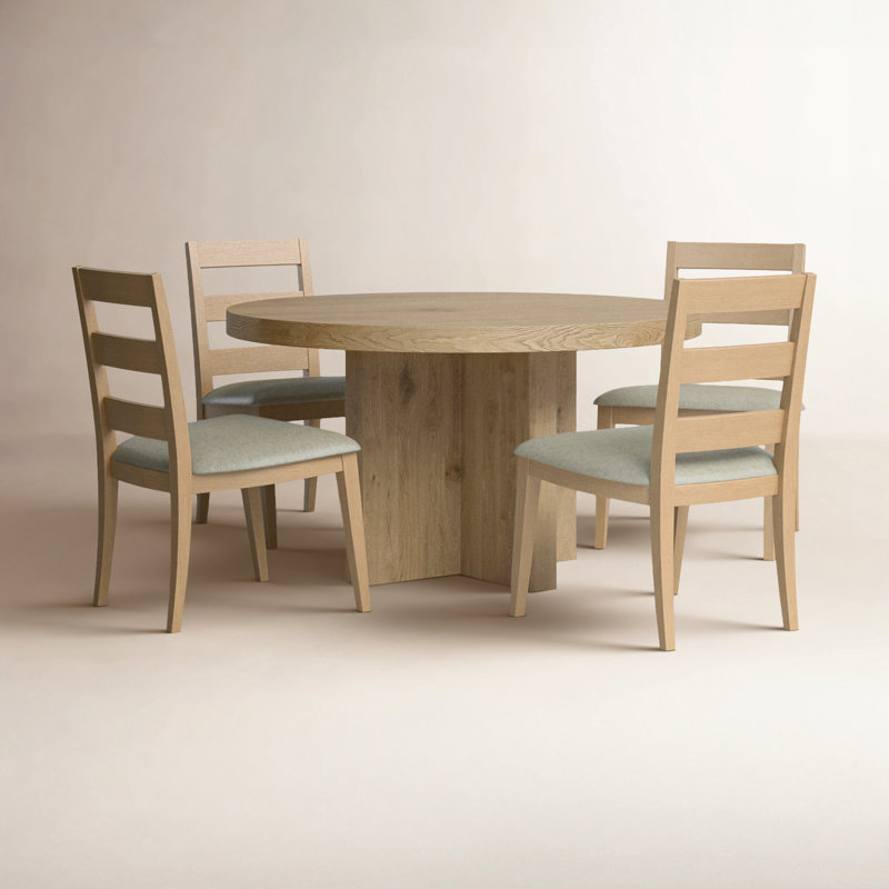 Mandora Laroche 54" Pedestal Dining Table Set