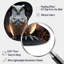 Chouette blanche lumineuse I - forme de flèche de chouette animaux - art mural métallique asymétrique-749171525