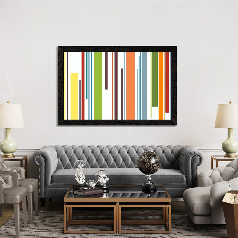 Piano Keys - Print on Canvas, 66.04 cm H x 45.72 cm W, Black Framed