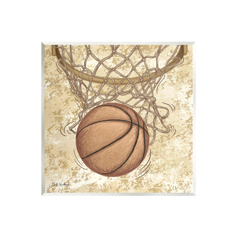 «Rustic Basketball In Hoop», art de la giclée encadrée par Nidhi Wadhwa