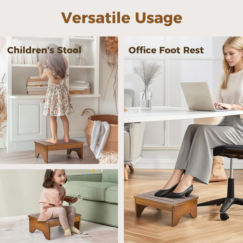 Bamboo Step Stool for Adults