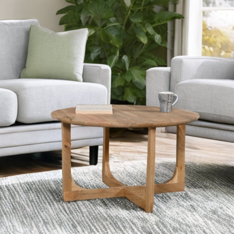 Solid Wood Coffee Table, Light Brown