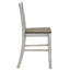 Table de salle à manger à hauteur de comptoir 5 pièces - Table rustique en bois massif de style rustique blanc antique et brun cendré, brun et 4 chaises, captivante