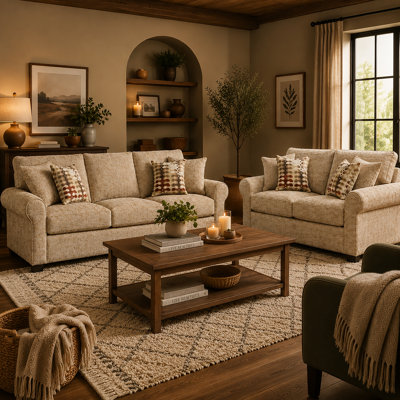 Eastwood Fabric Sofa and Loveseat Living Room Furniture Set