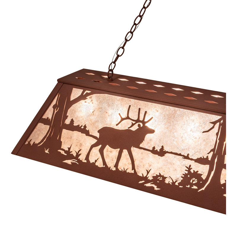 Luminaire suspendu géométrique pour table de billard à 9 lumières Old Forge