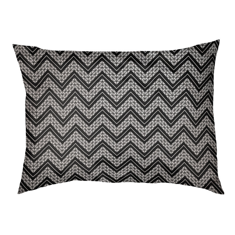 Coussin Chelan, Petit (l 28 po x P 18 po x H 6 po), Noir