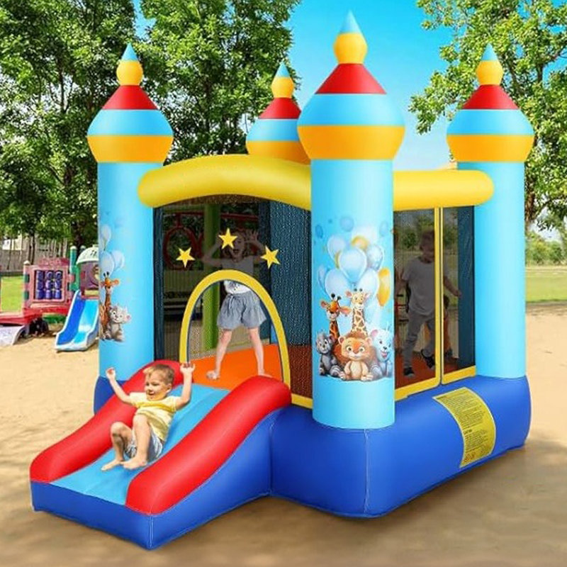 Colorful Inflatable Bouncy Castle with Slide and Games