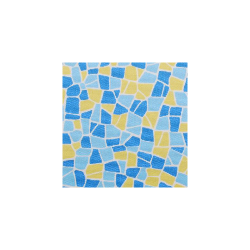 Tissu d’impression moderne et tissu tissé, Bleu / Jaune