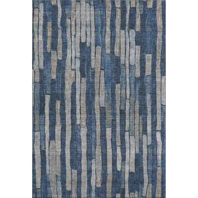 Premium Machine Washable Kumbhar AMF1301 Stripes Rug