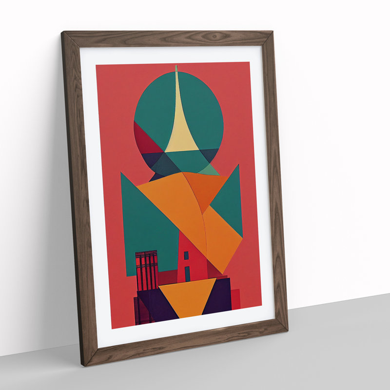Bold Architecture No.1 - Print, White, Walnut Framed, 66cm H x 48cm W x 2cm D