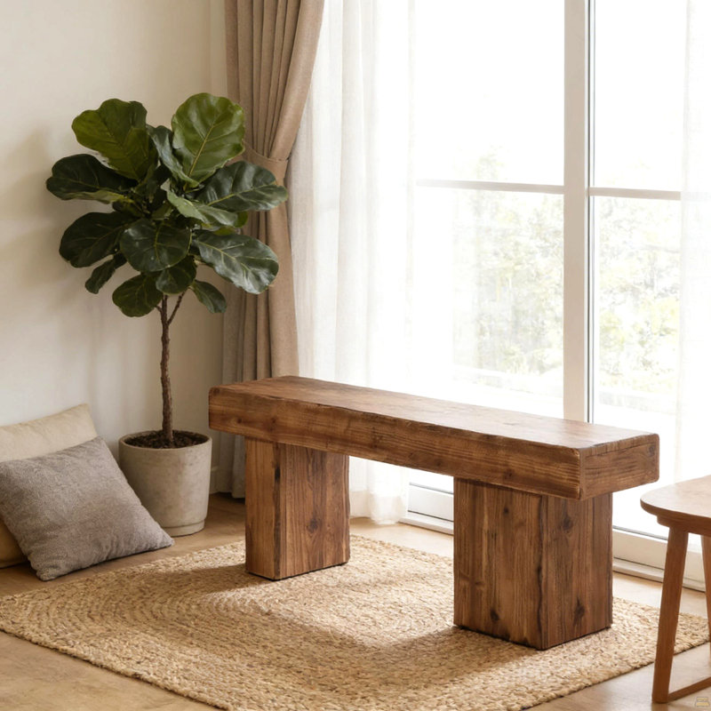Hall Bench,Entryway Bench,Bedside Bench,Kitchen Bench, Rustic Brown