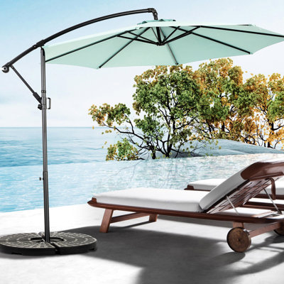 Parasol de patio avec manivelle fonctionnelle pour le plein air -