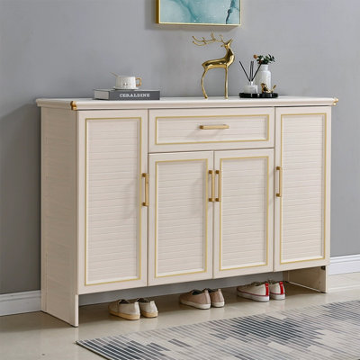 Beige Aluminium alloy Shoe Storage