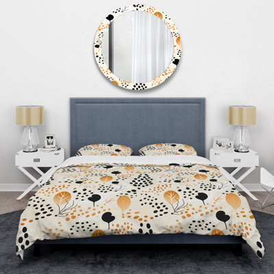 Beige And Black Cheetah Print Simplicity I - Ensemble de housse de couette géométrique