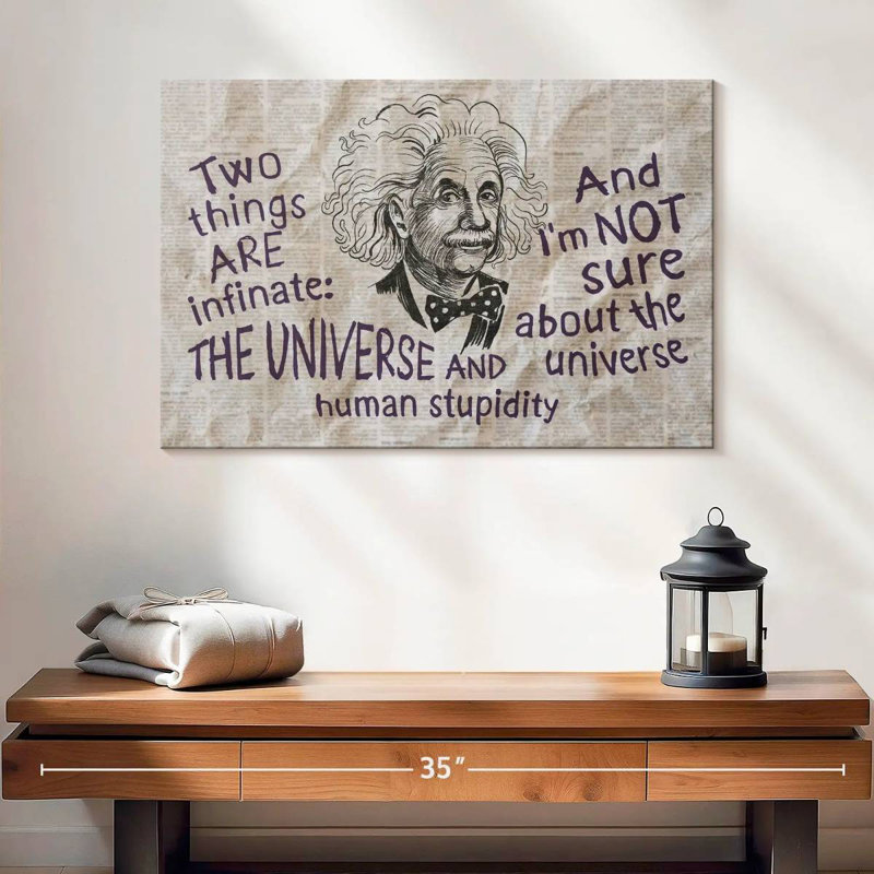 Tergel Infinite Universe And Stupidity, 8" H x 12" W