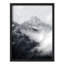 Noir et blanc, forêt de montagne, horizon nuageux, nature, petit décor, œuvre d'art moderne-101376614-101376612